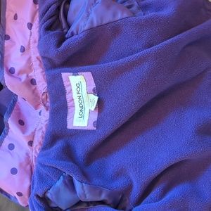 London Fog purple poka dot raincoat